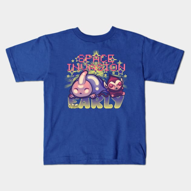 too early Kids T-Shirt by sambukino